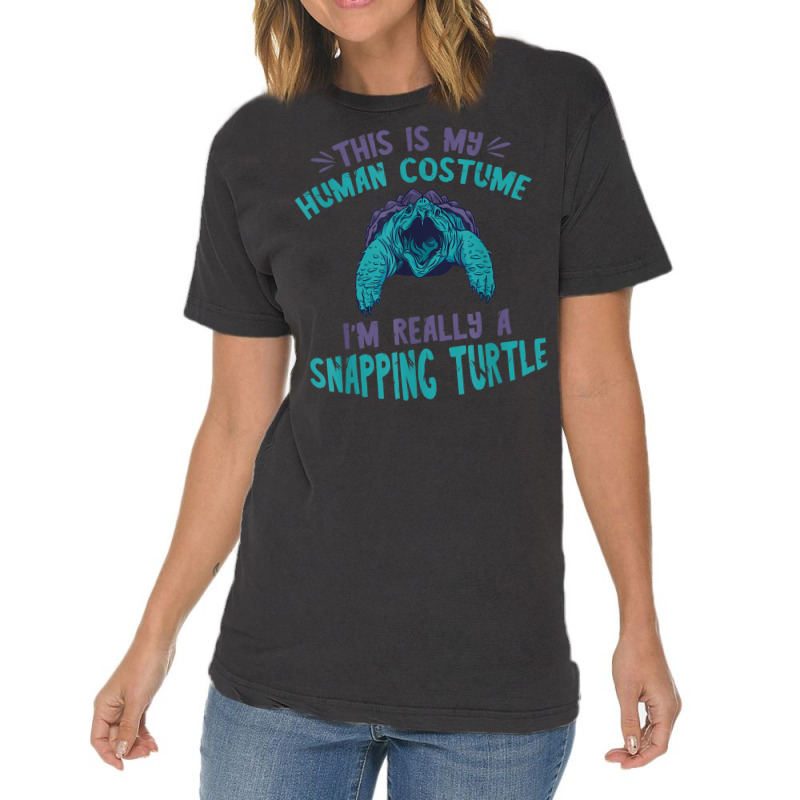 Snapping Turtle Human Costume Aligator Snapping Turtle Vintage T-shirt | Artistshot