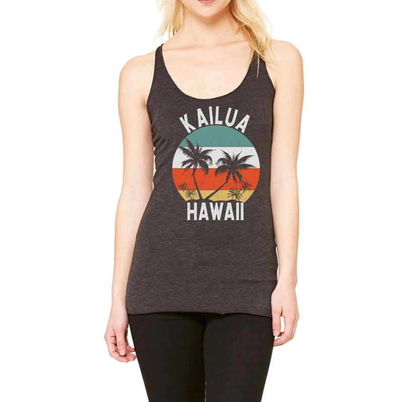 Kailua Shirt Hawaii Retro Oahu Palm Tree Hawaiian Island Sweatshirt Racerback Tank by puetzee | Artistshot