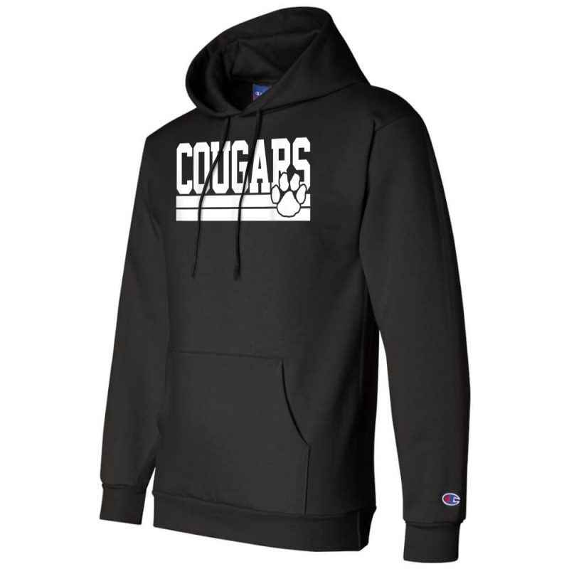 Cougars School Spirit T Shirt Champion Hoodie by cm-arts | Artistshot