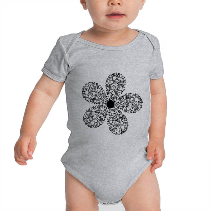 Flower In Modern Paisley Outline Design Baby Bodysuit by pitulikur.duapuluhtujuh | Artistshot