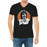 John Prine Retro Distressed Tribute Design V-neck Tee | Artistshot