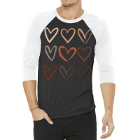 Skin Tone Hearts, Be Kind, Melanin 3/4 Sleeve Shirt | Artistshot