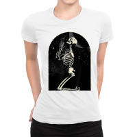 The Sinner Skeleton Tarot Card Gothic Witchy Pagan Occult T Shirt Ladies Fitted T-shirt | Artistshot