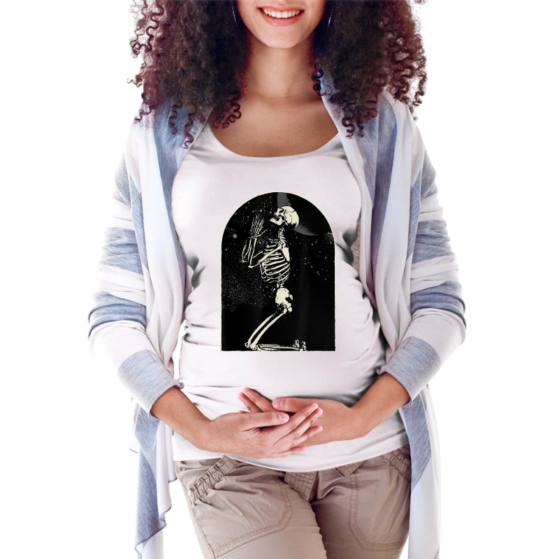 The Sinner Skeleton Tarot Card Gothic Witchy Pagan Occult T Shirt Maternity Scoop Neck T-shirt by mineronmbarciamk | Artistshot