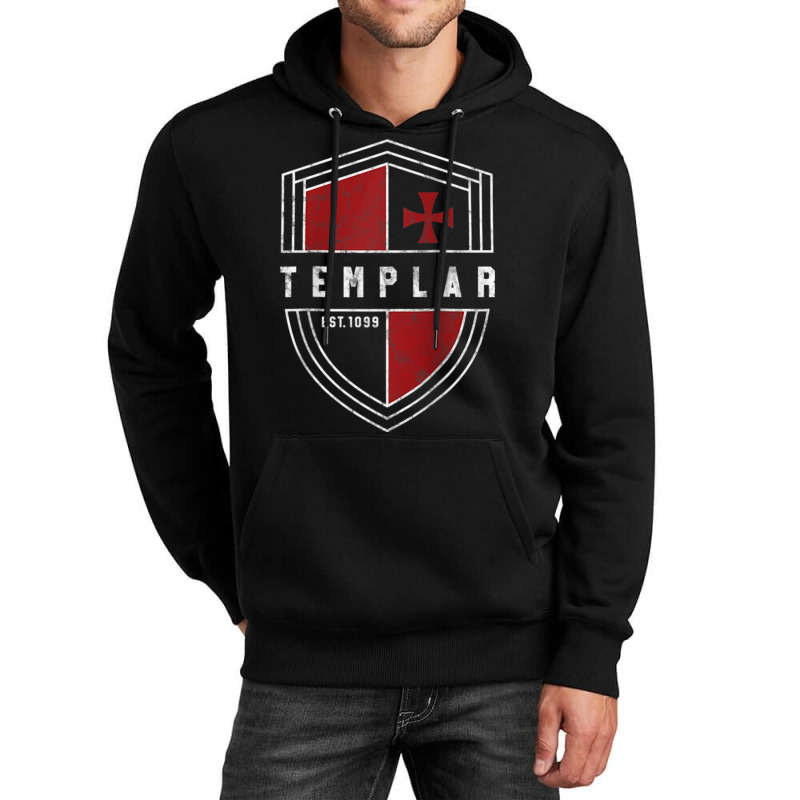 Knights Templar Cross And Shield Vintage Medieval Crusader Raglan Base Unisex Hoodie | Artistshot