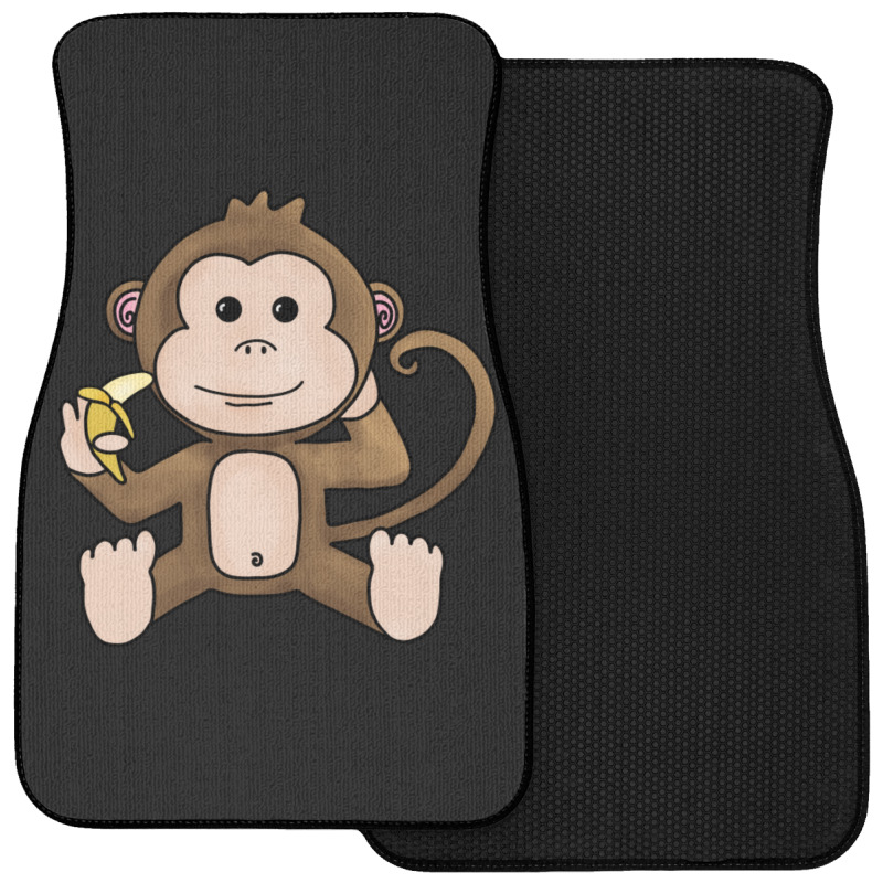 Cheeky Monkey Having A Banana Front Car Mat | Artistshot