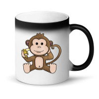 Cheeky Monkey Having A Banana Magic Mug | Artistshot