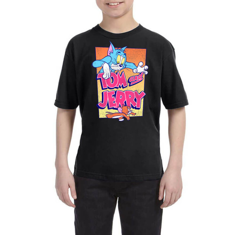 Tom & Jerry Mid Chase Around The Poster Youth Tee | Artistshot