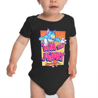 Tom & Jerry Mid Chase Around The Poster Baby Bodysuit | Artistshot