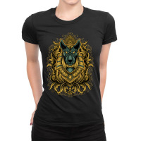 Easy Halloween Costume Anubis Ancient Egypt God Ladies Fitted T-shirt | Artistshot