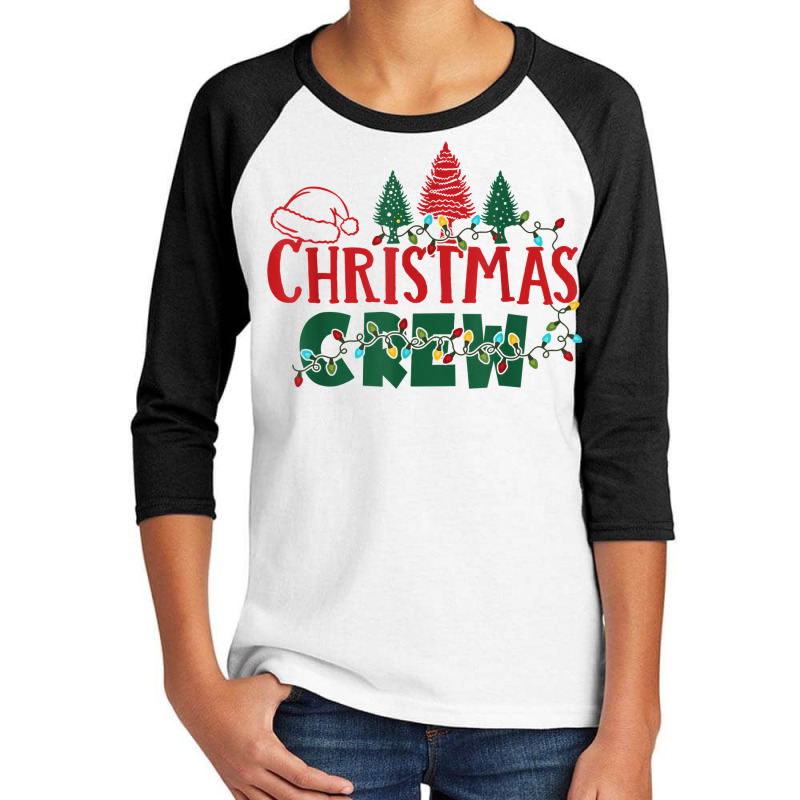 Cute Family Christmas Crew Matching Pajama Gift Lights T Shirt Youth 3/4 Sleeve by cm-arts | Artistshot