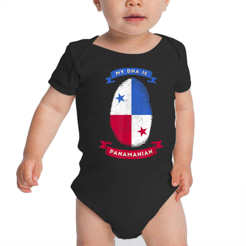 My Dna Is Panamanian Adn Finger Print Panama Country Flag T Shirt Baby Bodysuit by cm-arts | Artistshot