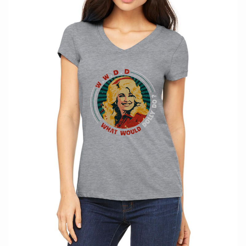 Hard Candy Christmas Parton Women's V-Neck T-Shirt by muello | Artistshot