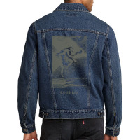 Occult Russian Witch Baba Jaga Slavic Horror Goth Vintage Sweatshirt Men Denim Jacket | Artistshot