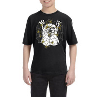 Funny Ghost Trapped In Joro Spider Web Halloween Cartoon Youth Tee | Artistshot