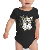 Funny Ghost Trapped In Joro Spider Web Halloween Cartoon Baby Bodysuit | Artistshot