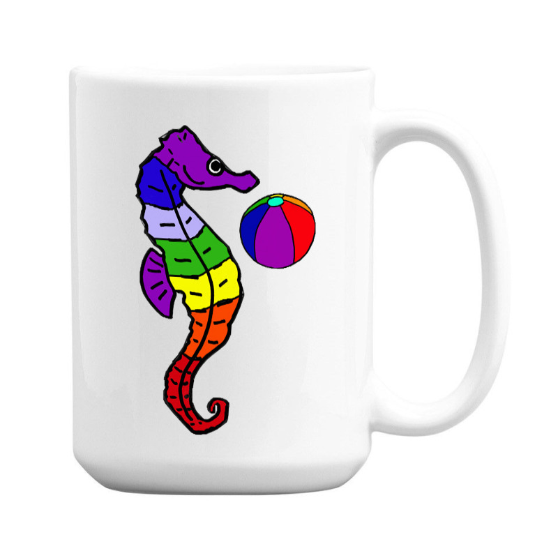 Cool Seahorse And Beach, Cool Seahorse And Beach Art,cool Seahorse And 15 Oz Coffee Mug | Artistshot