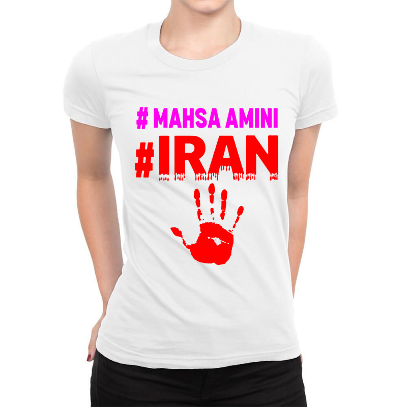 Stand With Women Mahsaa Amini Ladies Fitted T-Shirt by Jembleng Art | Artistshot