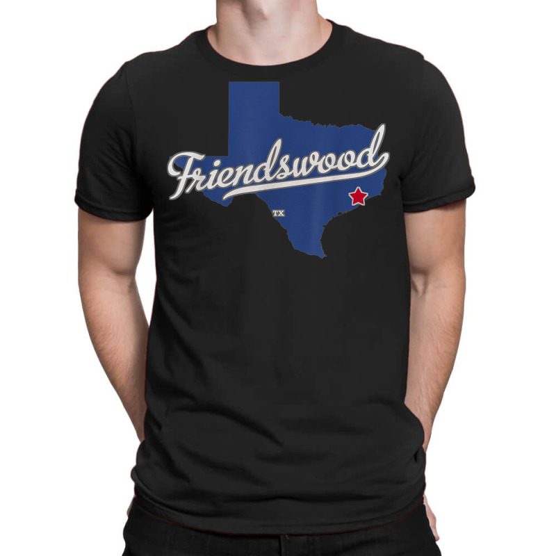 Friendswood Texas Tx Map T-shirt | Artistshot