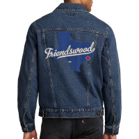 Friendswood Texas Tx Map Men Denim Jacket | Artistshot