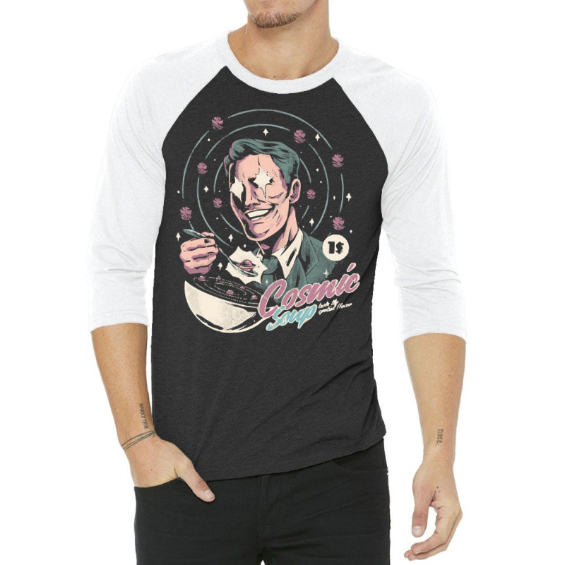 Cosmic Soup, Cosmic Soup Art, Cosmic Soup Painting, Cosmic Soup Vintag 3/4 Sleeve Shirt | Artistshot