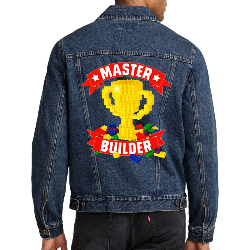 Builder Blocks Puzzle Men Denim Jacket by fidele milio | Artistshot