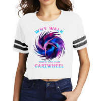 Why Walk When You Can Cartwheel Gymnastics Milky Way Galaxy T Shirt Scorecard Crop Tee | Artistshot