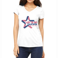 Let's Go Darwin Women's V-neck T-shirt | Artistshot