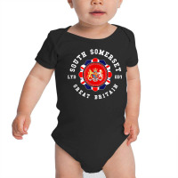 South Somerset Great Britain British Pride Vintage T Shirt Baby Bodysuit | Artistshot