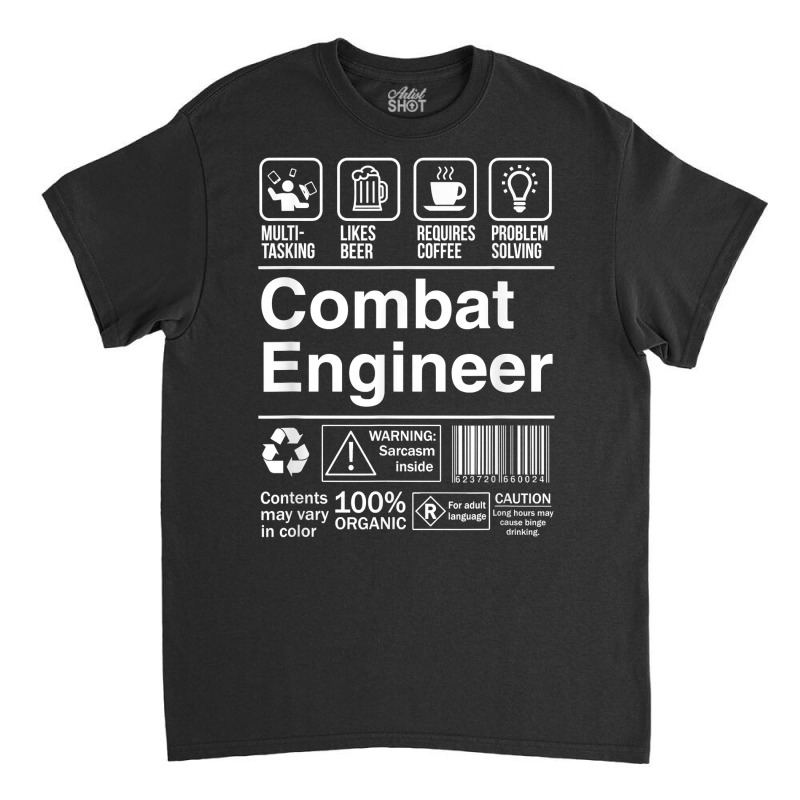 Combat Engineer Shopping Label Problem Solver T Shirt Classic T-shirt by cm-arts | Artistshot