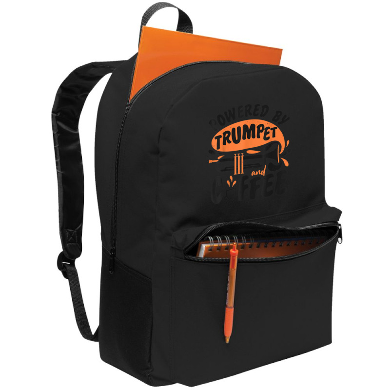 Trumpet Player Coffee Powered By Trumpet And Coffee Backpack | Artistshot