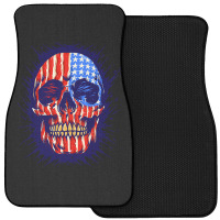 American Flag Skull, American Flag Skull Painting, American Flag Skull Front Car Mat | Artistshot