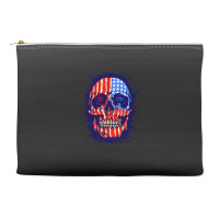 American Flag Skull, American Flag Skull Painting, American Flag Skull Accessory Pouches | Artistshot