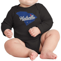 Hartsville South Carolina Sc Map Long Sleeve Baby Bodysuit | Artistshot