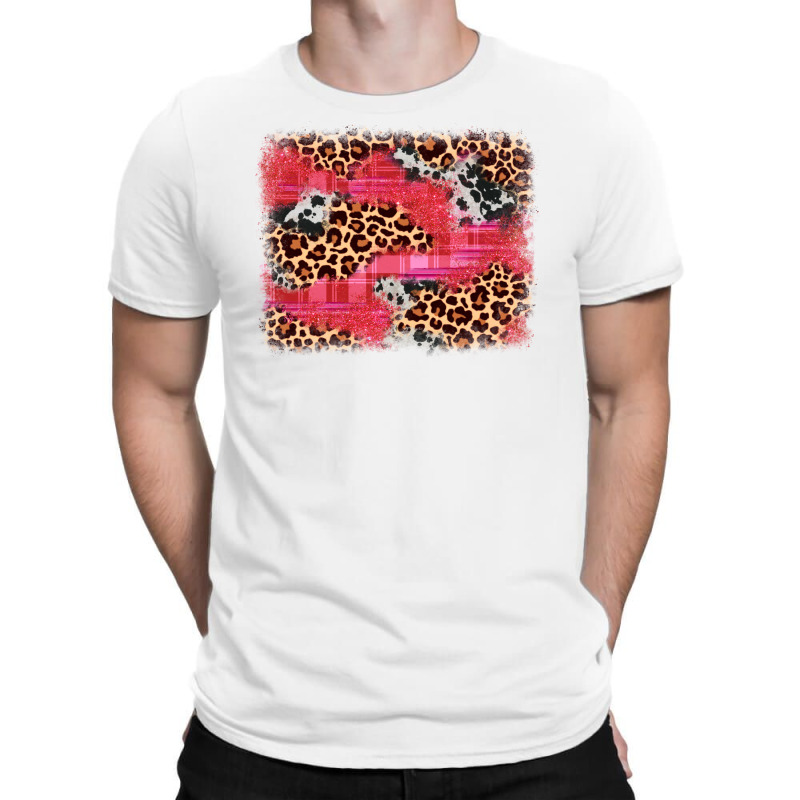 Valentine's Day Cowhide Leopard Background T-shirt | Artistshot