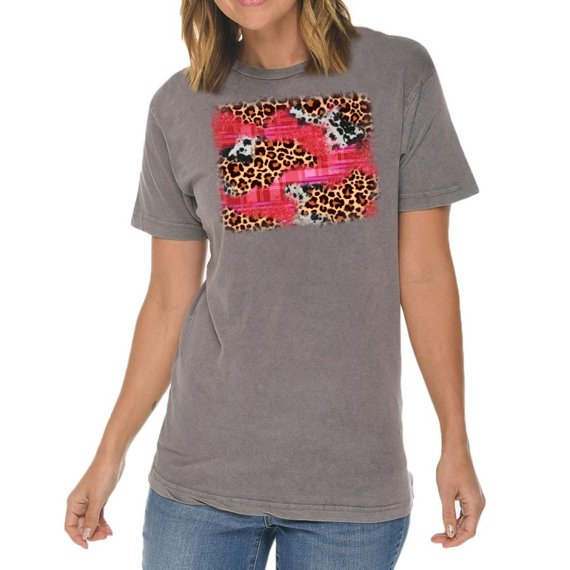 Valentine's Day Cowhide Leopard Background Vintage T-shirt | Artistshot