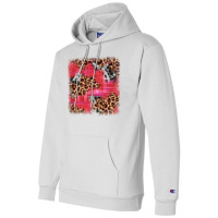 Valentine's Day Cowhide Leopard Background Champion Hoodie | Artistshot