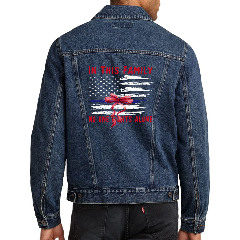 In This Family No One Fights Alone Men Denim Jacket | Artistshot