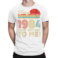 Womens 38 Year Old Vintage 1984 Happy Birthday To Me V Neck T Shirt T-shirt | Artistshot