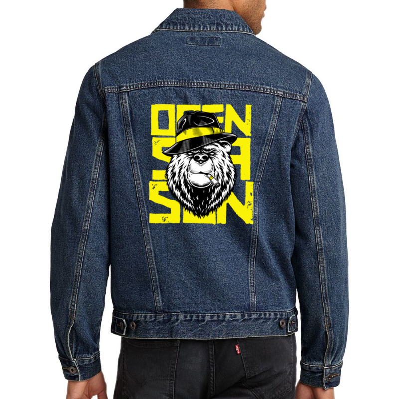 King Bear Men Denim Jacket by Disgus_Thing | Artistshot