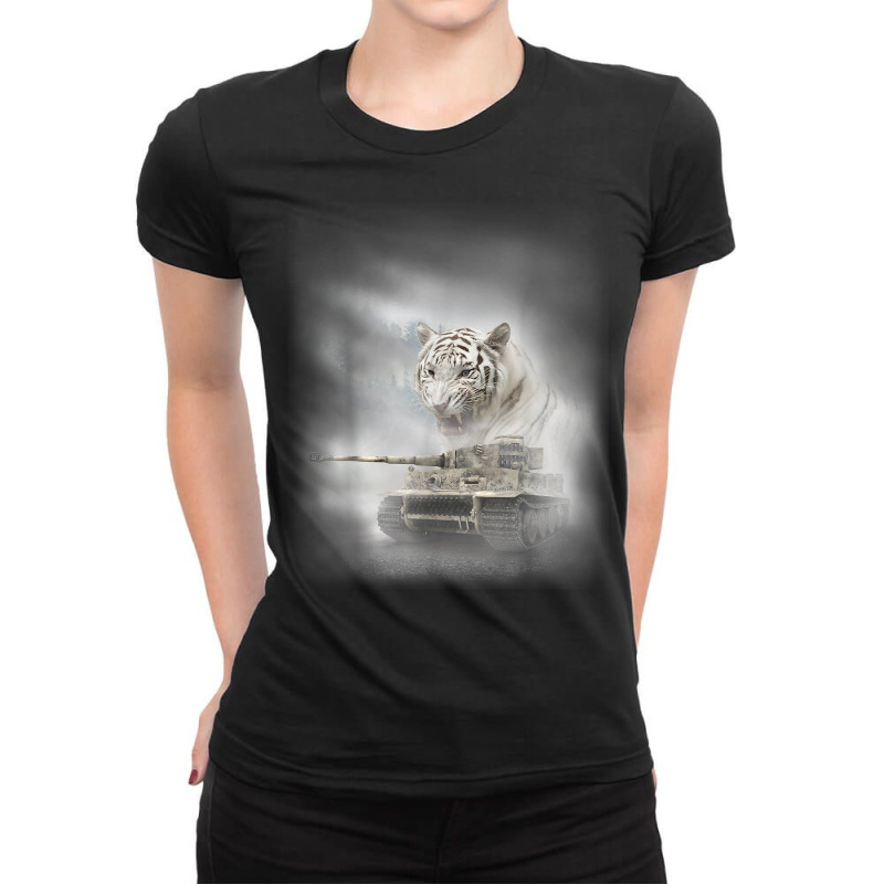 Panzerkampfwagen Iv Shirt   Ww2 German Tiger Tank T Shirt T Shirt Ladies Fitted T-Shirt by cm-arts | Artistshot