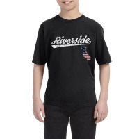 Retro Riverside California Usa Flag T Shirt Youth Tee | Artistshot