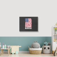 American Flag, American Flag Vintage, American Flag Art, American Flag Landscape Canvas Print | Artistshot