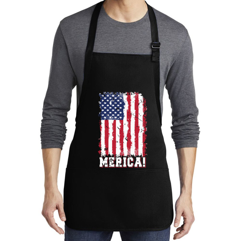 American Flag, American Flag Vintage, American Flag Art, American Flag Medium-length Apron | Artistshot