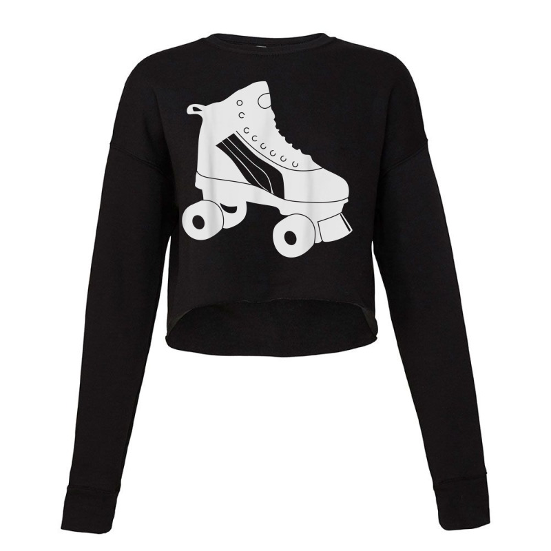 Retro Roller Skate Blank Cropped Sweater by cm-arts | Artistshot