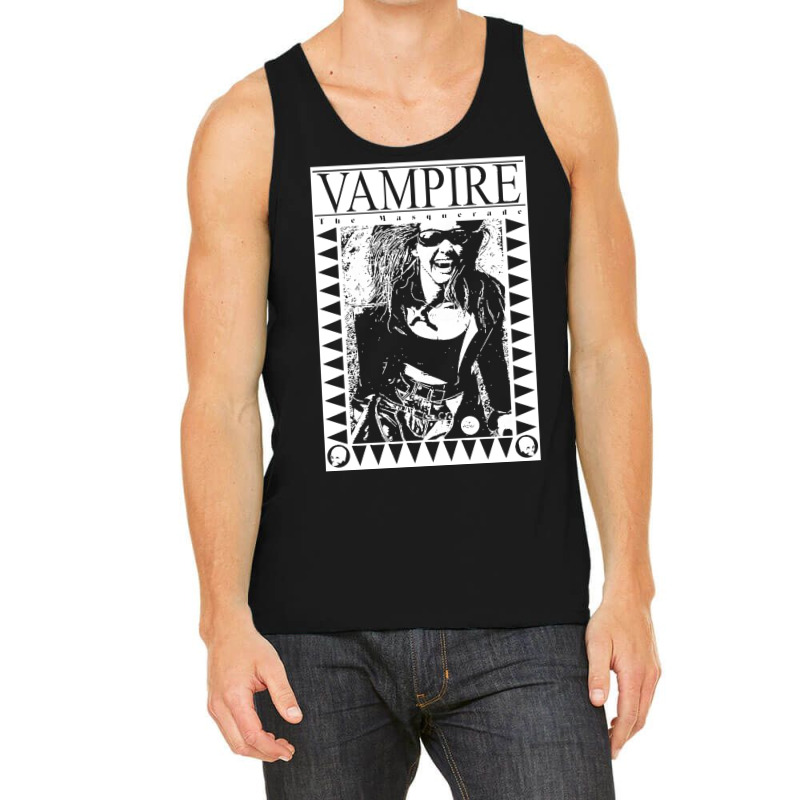 Retro Vampire The Masquerade Fitted Tank Top by cm-arts | Artistshot