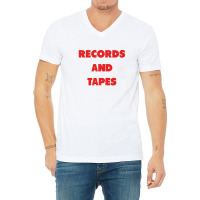 Records And Tapes V-neck Tee | Artistshot