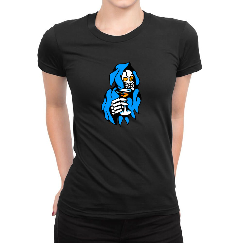 Reaper Martini Ladies Fitted T-Shirt by RobinIntorcia | Artistshot