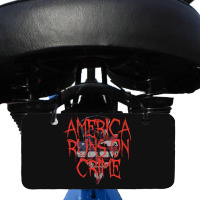America Runs On Crime , America Runs On Crime Art, America Runs On Cri Bicycle License Plate | Artistshot
