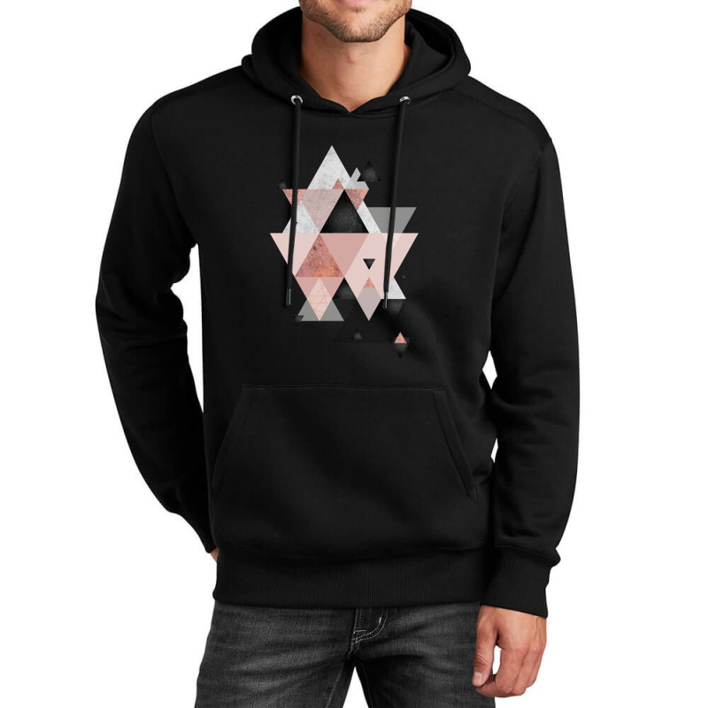 Geometric Compilation In Rose Gold And Blush Pink Unisex Hoodie | Artistshot